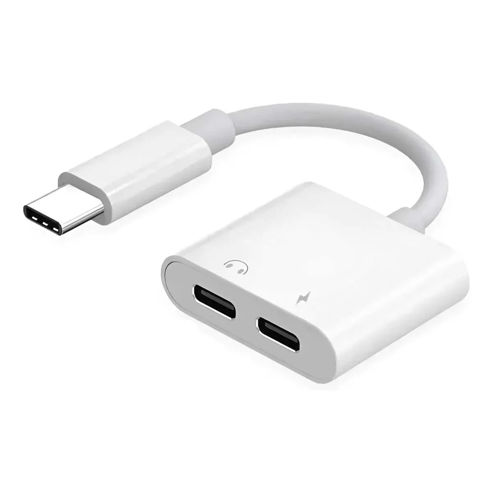 Imagem 3 de 4 do produto Adaptador Otg Duplo Dual Usb C Hub Para Mac Celular Notebook