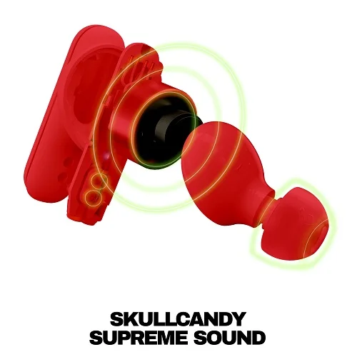 Imagem 2 de 5 do produto Fone De Ouvido Sem Fio Skullcandy Smokin Buds Vermelho