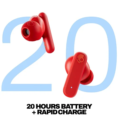 Imagem 5 de 5 do produto Fone De Ouvido Sem Fio Skullcandy Smokin Buds Vermelho