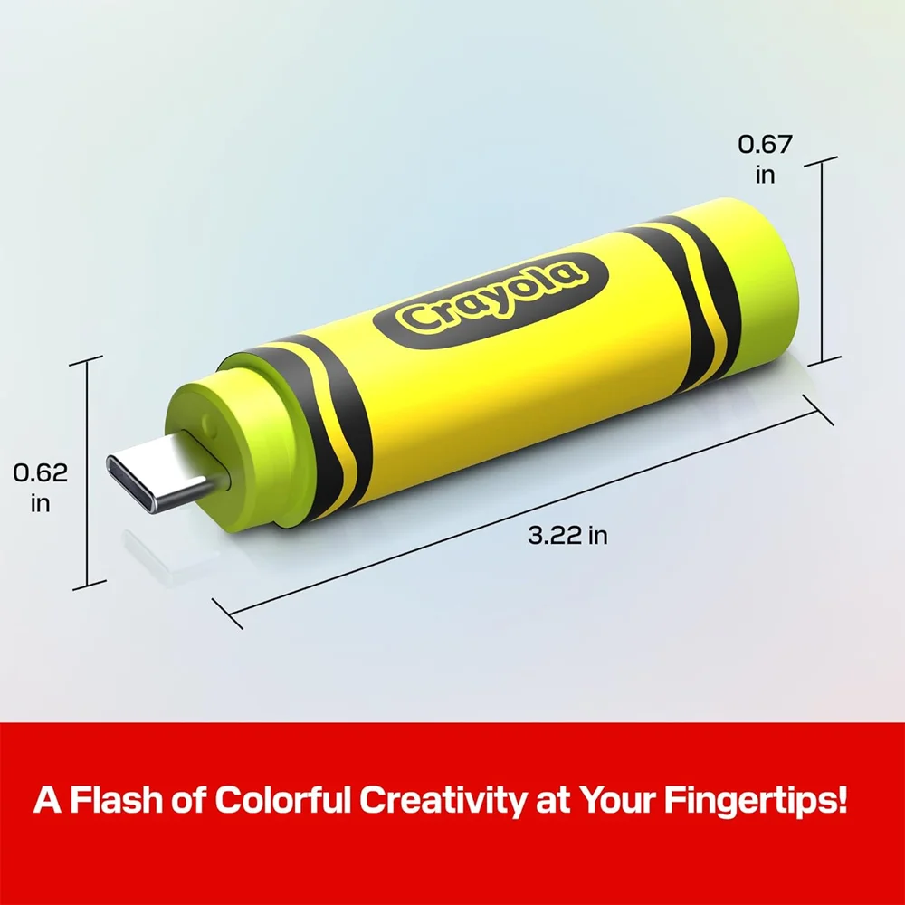 Imagem 4 de 5 do produto Pendrive Sandisk 256gb Crayola Usb-c Verde Limão Electric