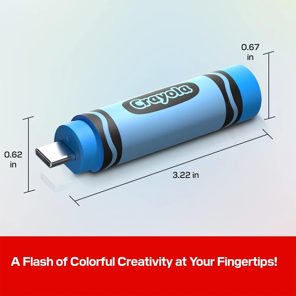 Imagem 4 de 5 do produto Pendrive Sandisk Crayola 256gb Usb-c 300mb/s Azul Cerulean