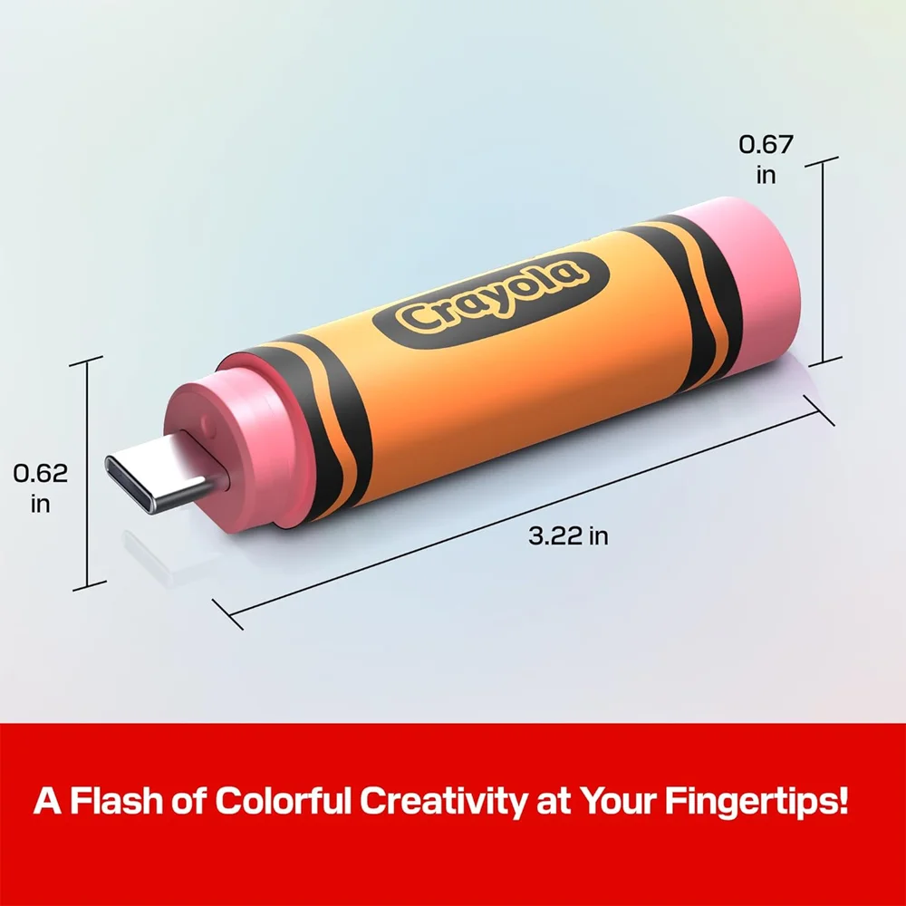 Imagem 4 de 5 do produto Pen Drive Sandisk 128GB Crayola Usb-c Celular Mango Tango