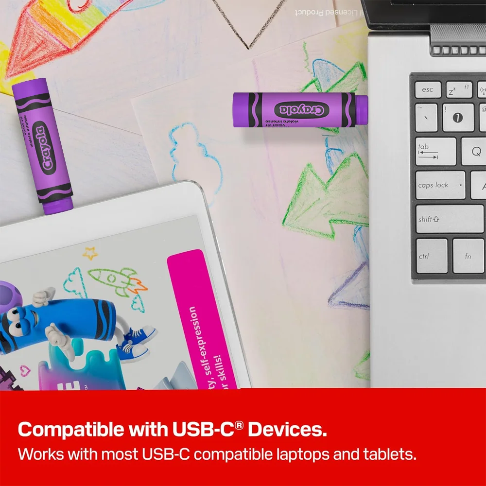 Imagem 3 de 5 do produto Pen Drive 64gb Usb-c Sandisk Crayola Flash Drive Violeta