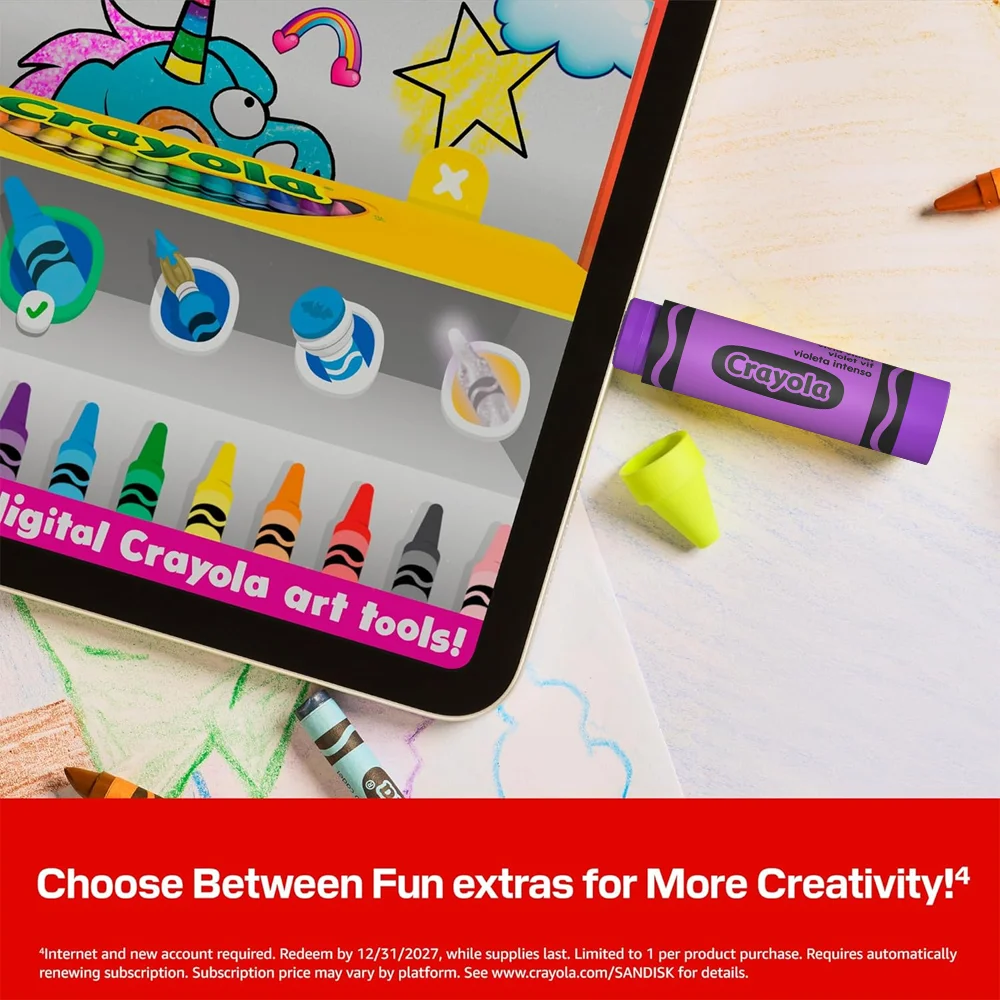 Imagem 4 de 5 do produto Pen Drive 64gb Usb-c Sandisk Crayola Flash Drive Violeta