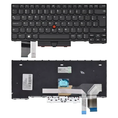 Teclado Para Notebook Lenovo Thinkpad P14s-gen 2 Abnt2 Preto