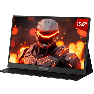 Monitor Portatil PCyes Quartzo Q15f 15,6" Flat Fhd Ips 60hz 5ms Mini HDMI/usb Type-c Black Vulcan Pmpq15f60bv