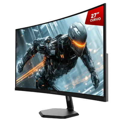 Monitor Gamer PCyes O-creed O27c 27" Curvo Fhd Va 180hz 1ms HDMI/dp Freesync Black Vulcan Pmgo27c180bv