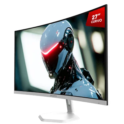 Monitor Gamer PCyes Quartzo Q27c 27" Curvo Fhd Va 100hz 5ms HDMI/vga Freesync White Ghost Pmgq27c100wg