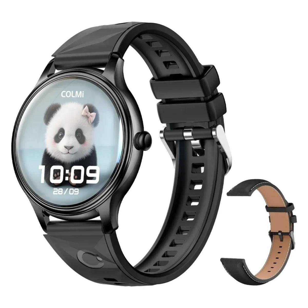 Relógio Smartwatch Corpo De 7,9 Mm, Tela AmoLED De 1,32 " - Preto