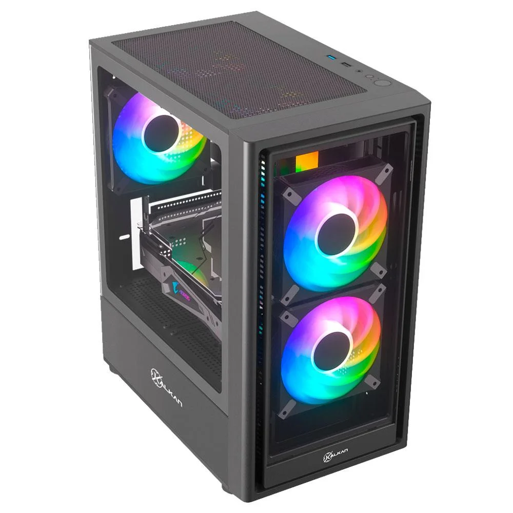 Imagem 5 de 5 do produto Gabinete Gamer Kalkan Vesir Preto Sem Fan Klk00083