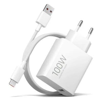 Carregador Xiaomi   Mdy-19-er 100w Usb-a (bivolt - Branco Compatíveis Xiaomi/poco/redmi