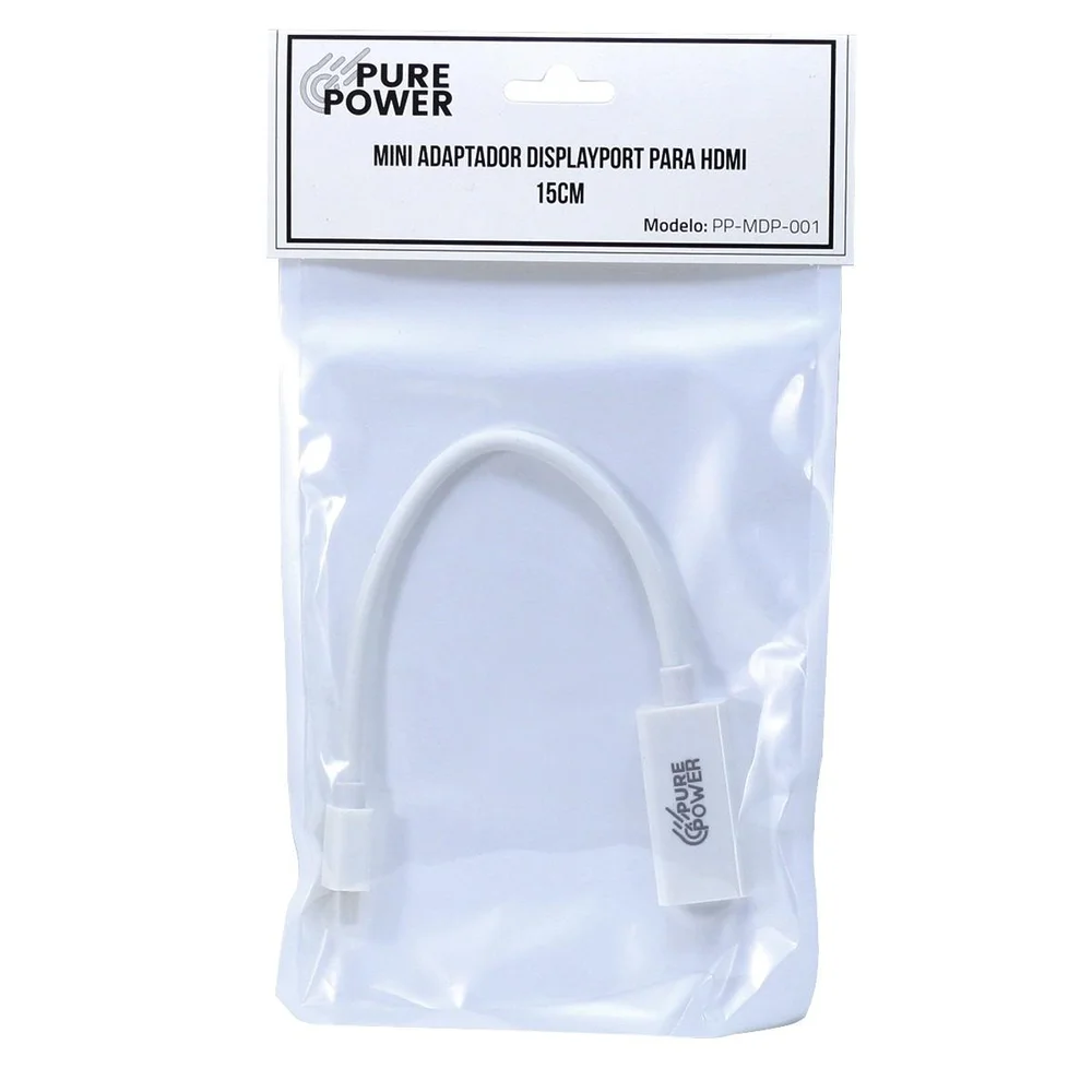 Imagem 4 de 4 do produto Mini Adaptador Displayport Para HDMI, 15cm, Pure Power, Pp-mdp-001