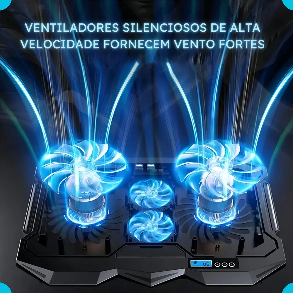 Imagem 5 de 5 do produto Base Cooler Notebook Gamer Até 19 Com 4 Fans Regulável