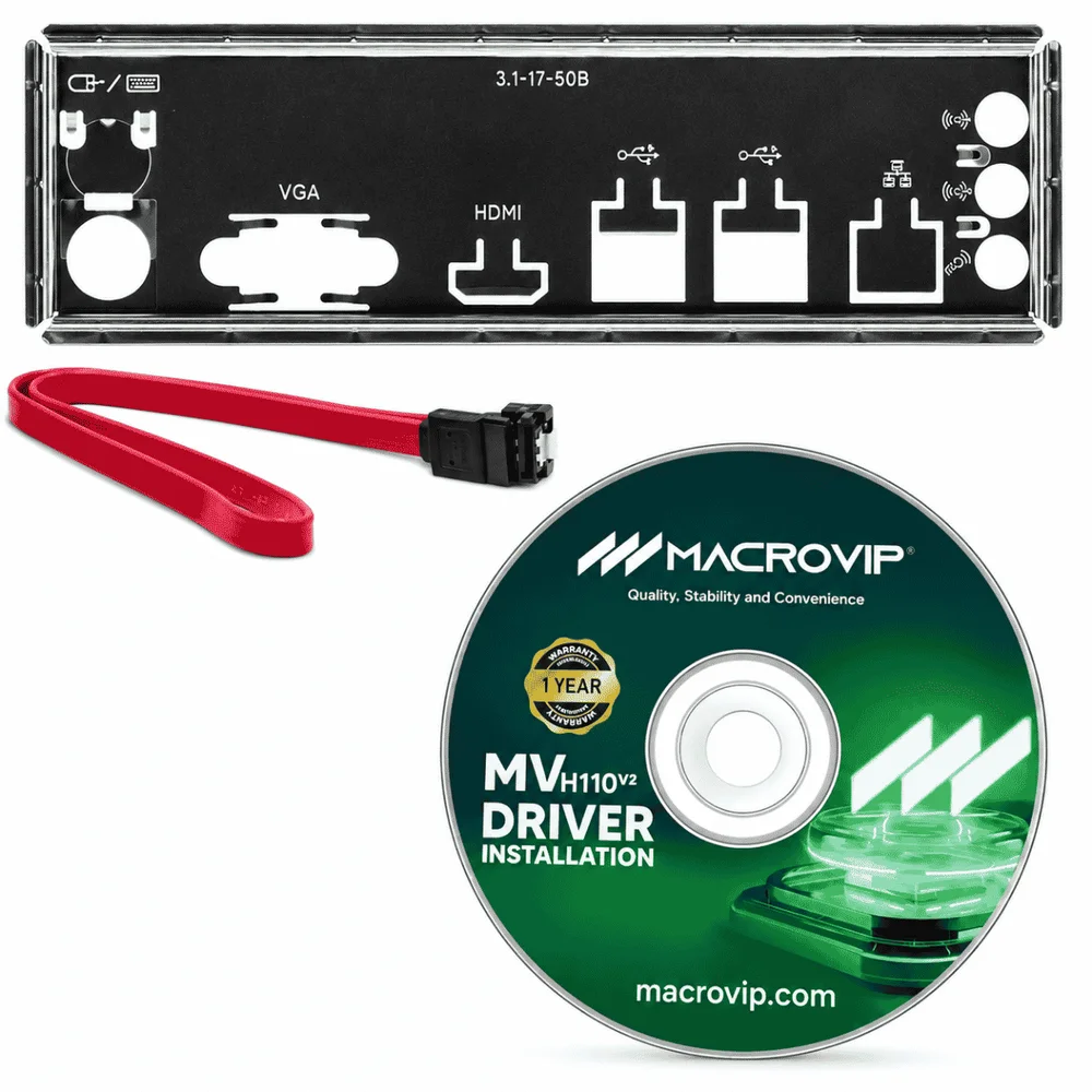 Imagem 2 de 4 do produto Placa Mãe Macrovip Mv-h110v2 Socket LGA  1151 / Vga / Ddr4