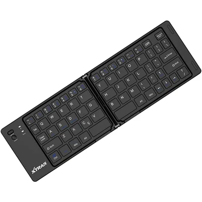 Mini Teclado Sem Fio Bluetooth Dobrável Recarregável Cores Cor De Teclado Preto Idioma Ptbr