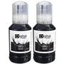 Kit 2 Garrafas Tinta Preta T504 T544 Digital Qualy L3150 L3250 127ml