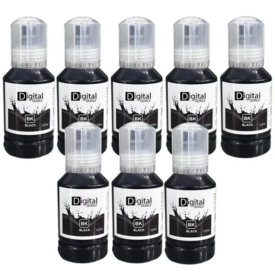 Kit 8 Refis Tinta Compatível Black T504 T544 Digital Qualy L4150 127ml