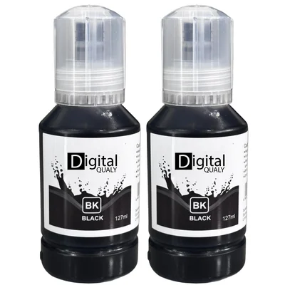 Kit 2 Refis Tinta Compatível Black T504 T544 Digital Qualy L4150 127ml
