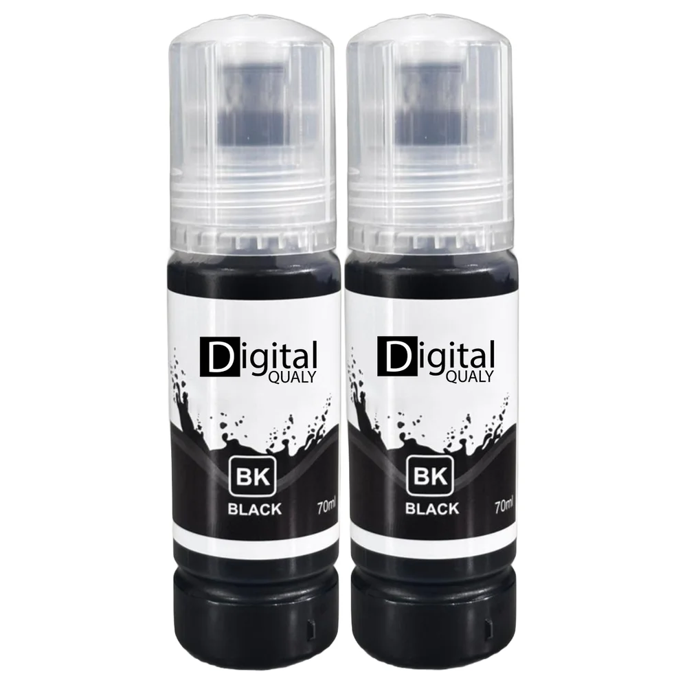 Kit 2 Garrafas Tinta Preta T544 Digital Qualy P/ L3150 L3250 L3110 L3210 70 Ml Kit 2 Garrafas Tinta Preta T544 Digital Qualy P/ L3150 L3250 L3110 L3210 70 Ml