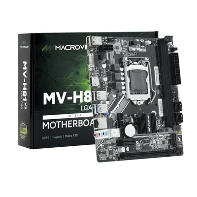 Placa Mãe 1150p Macrovip Mv-h81.v2 M.2 HDMI Vga Ddr3 Lan Gigabit