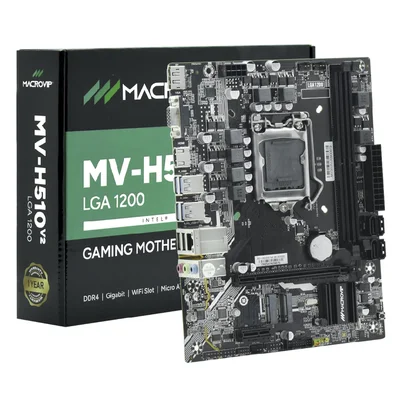Placa Mãe 1200p Macrovip Mv-h510.v2 M.2 Dp HDMI Vga Ddr4