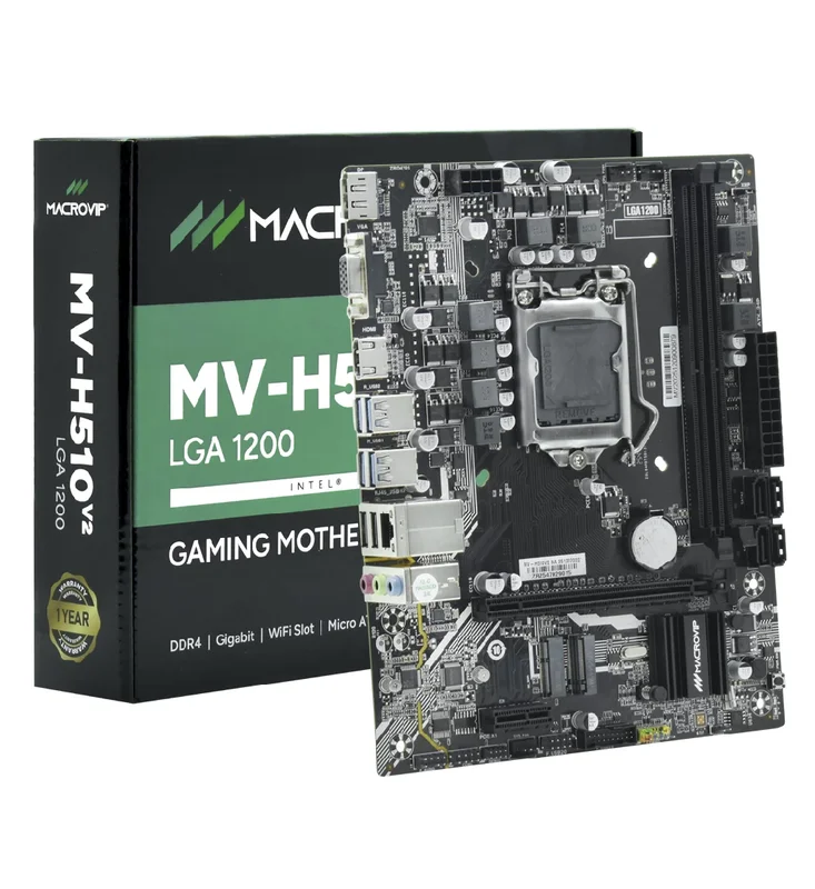Placa Mãe 1200p Macrovip Mv-h510.v2 M.2 Dp HDMI Vga Ddr4 4