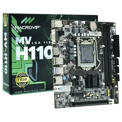 Placa Mãe 1151p Macrovip Mv-h110.v2 M2 Ddr4 Vga HDMI Giga