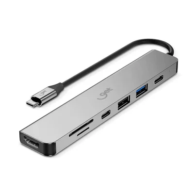 Hub Usb-c 7 Em 1 Multifuncional, Usb-c, Pd, Usb 3.0, Usb 2.0, Sd, Tf, Hdm, 72820, Get