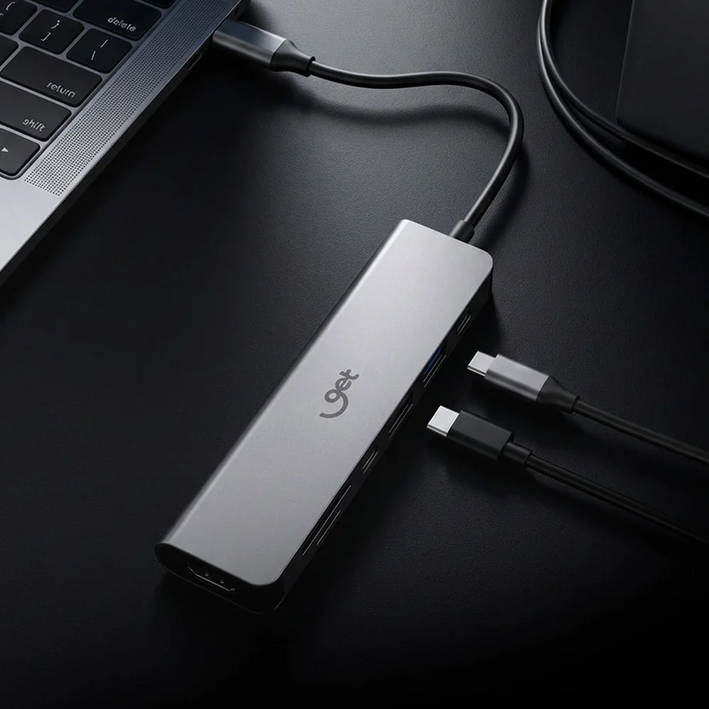 Imagem 2 de 4 do produto Hub Usb-c 7 Em 1 Multifuncional, Usb-c, Pd, Usb 3.0, Usb 2.0, Sd, Tf, Hdm, 72820, Get