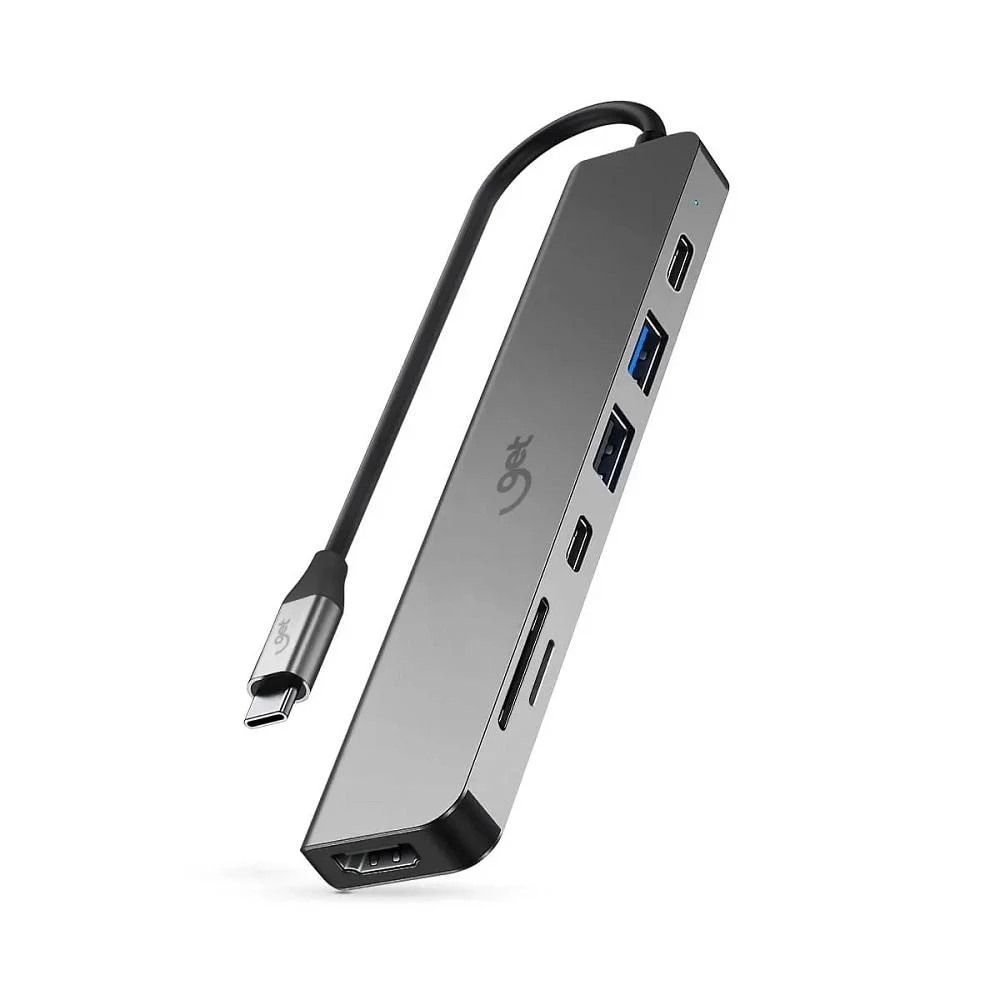 Imagem 4 de 4 do produto Hub Usb-c 7 Em 1 Multifuncional, Usb-c, Pd, Usb 3.0, Usb 2.0, Sd, Tf, Hdm, 72820, Get
