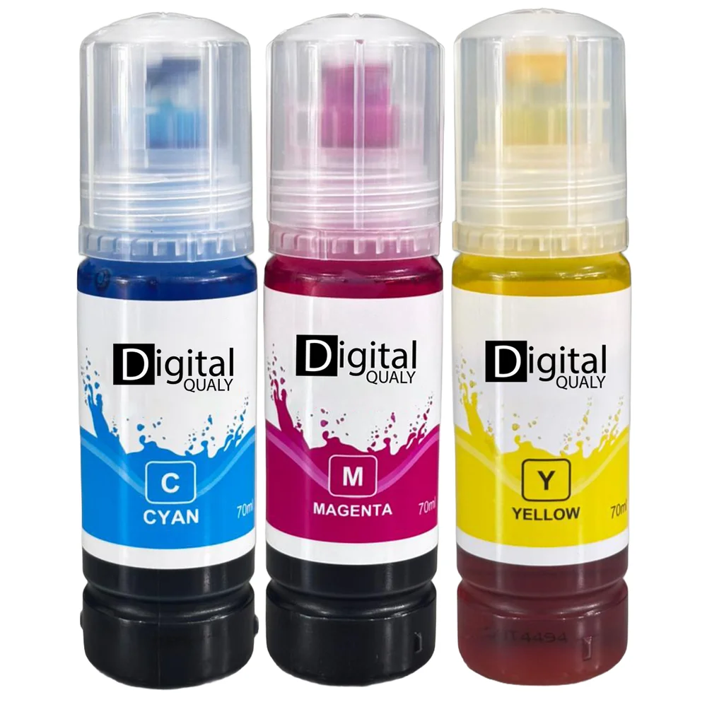 Kit 3x Tinta Colorida Cmy T544 Digital Qualy Alto Rendimento L3250 L3210 L5290 L6171 70 Ml Kit 3x Tinta Colorida Cmy T544 Digital Qualy Alto Rendimento L3250 L3210 L5290 L6171 70 Ml