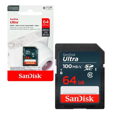 Cartão De Memoria Sdhc 64gb Ultra C10 100mb Sdsdunr-064g-gn3in