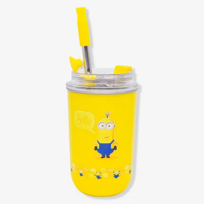 Copo Neo C/canudo 500ml Minions