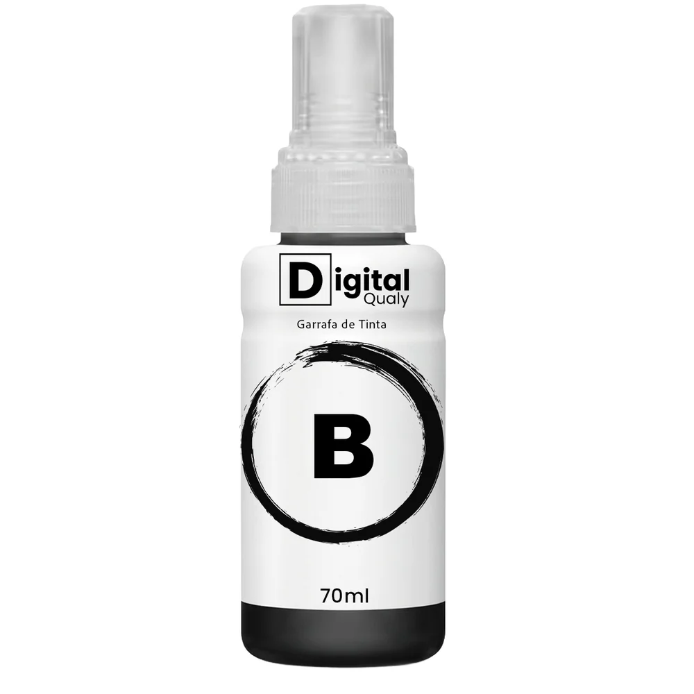 Garrafa Tinta Preta T664 Digital Qualy P/ L355 L395 L365 L375