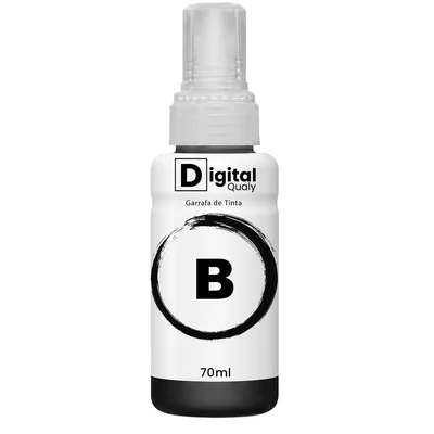 Tinta Preta Black T664 Digital Qualy Alto Rendimento L355 L365 L220 L380 70ml
