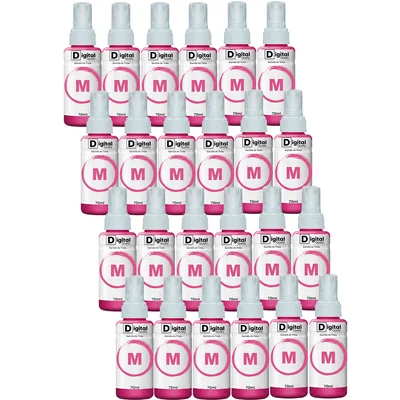 Kit 24 Refis Tinta Compatível Cores Magenta T664 Digital Qualy P/ L380 L495 L395 L1300 70ml