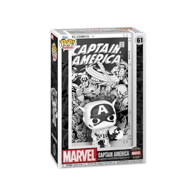 Funko Pop Comic Covers Capitao America 61 Preto E Branco