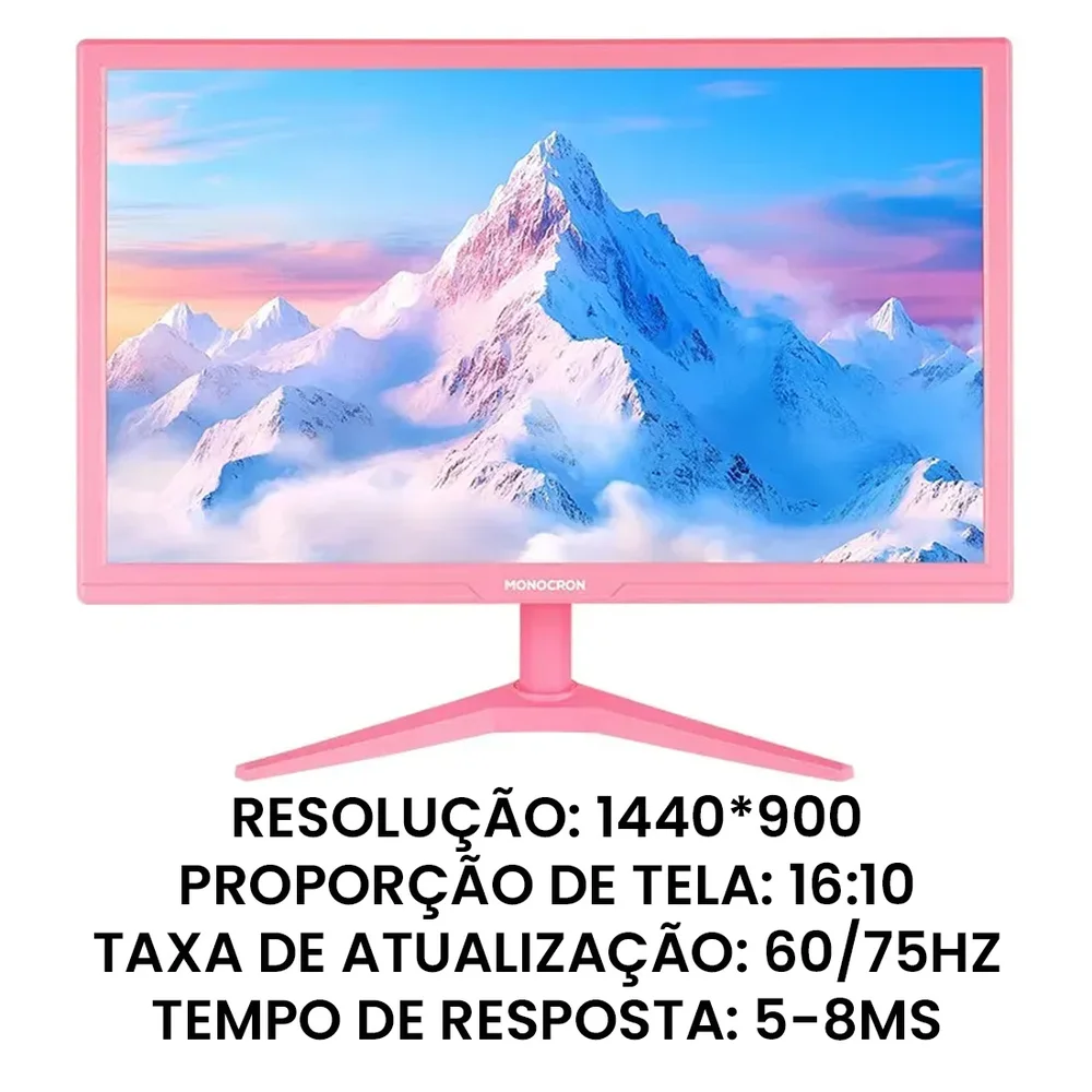 Monitor Office Rosa 19 " Hd 75hz - Monocron