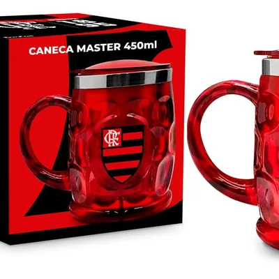 Caneca Plást. Inox Master 450ml Times - Flamengo