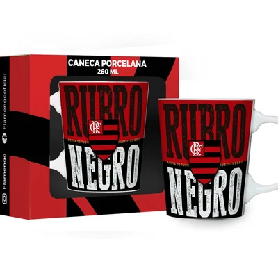 Caneca Porcelana Premium Times 260ml - Flamengo