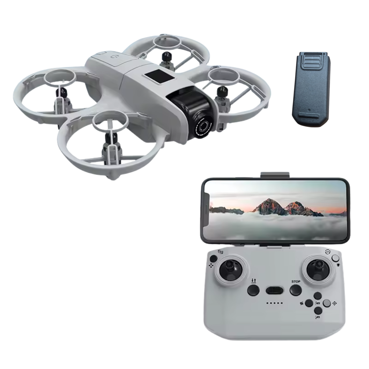 Mini Drone Gt3 8k Duas Câmeras Hd 5g Fpv Modo Sem Cabeça 360