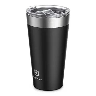 Copo Térmico Electrolux 560ml Preto Com Tampa Hermética
