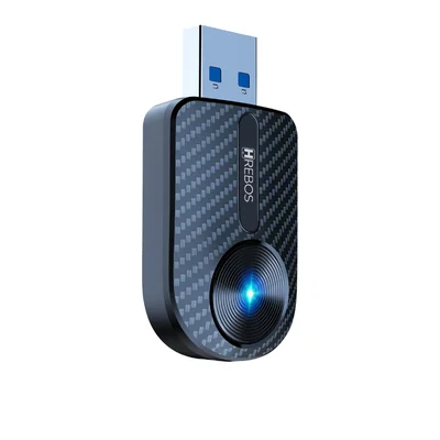 Hrebos Premium Skyhub Ad-241 | Adaptador Sem Fio Wi-fi 5.8ghz + Bluetooth 5.4 Usb | Conexão Estável | Compacto