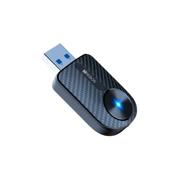 Imagem 4 de 5 do produto Hrebos Premium Skyhub Ad-241 | Adaptador Sem Fio Wi-fi 5.8ghz + Bluetooth 5.4 Usb | Conexão Estável | Compacto