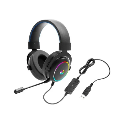 Headset Gamer Hp Dhe 8005s 7 1 Surround Usb RGB Preto