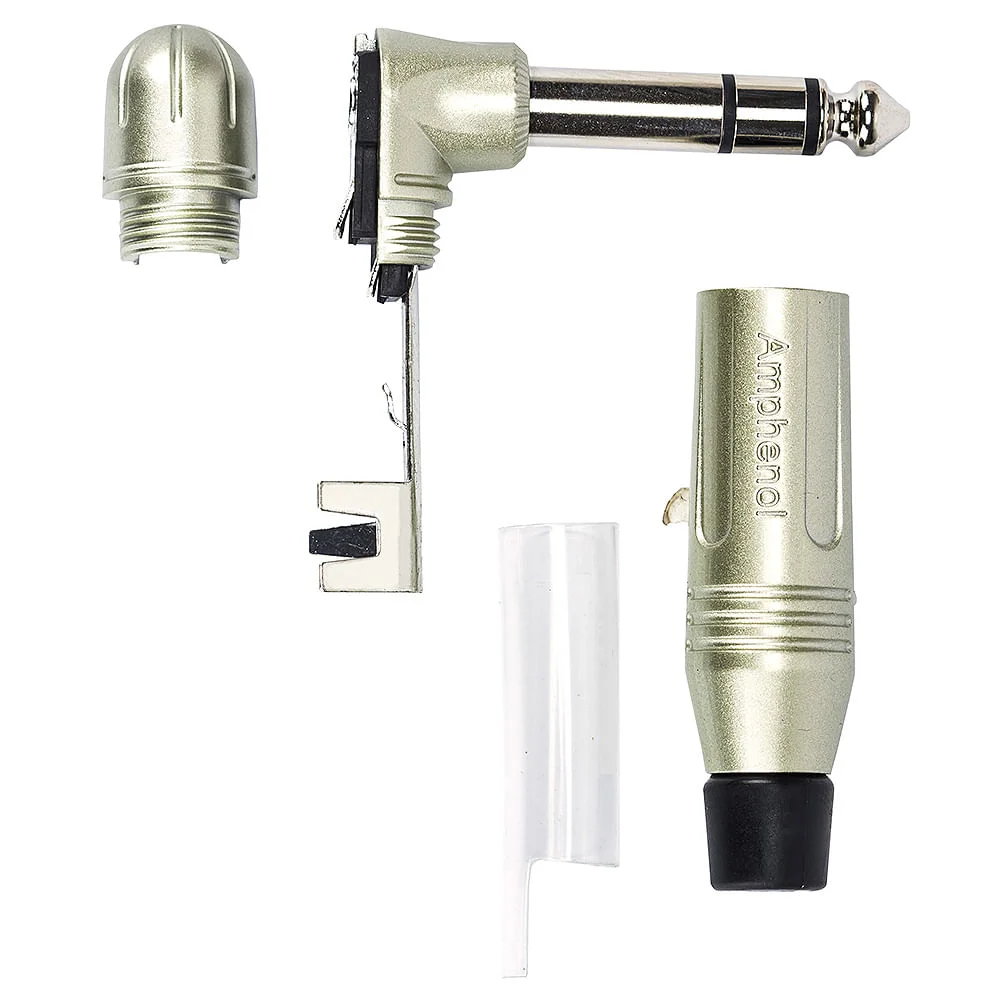 Imagem 2 de 5 do produto Cabo P10 90º Graus Para P10, Estéreo Amphenol - 20 Metros