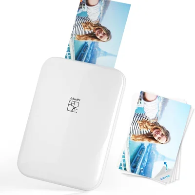Mini Impressora Fotográfica Colorida Bluetooth 2×3 " Branco
