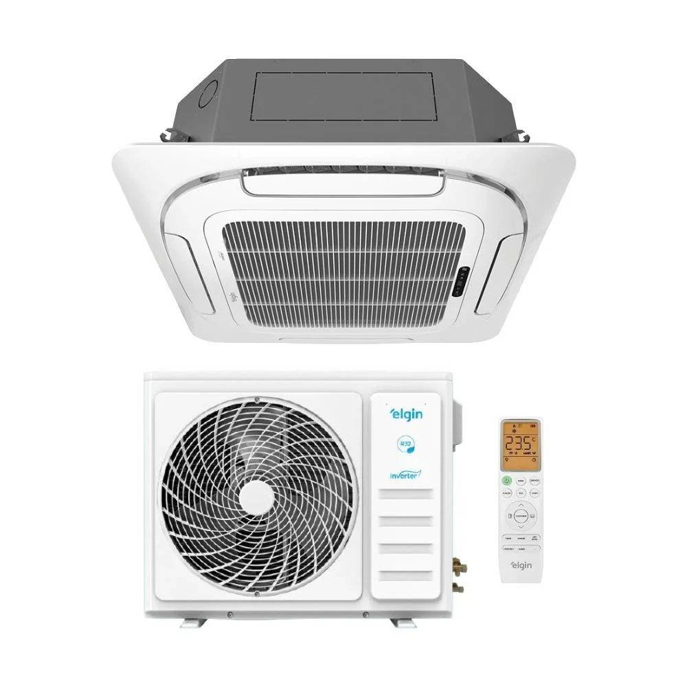 Ar Condicionado 24000 Btus Split Cassete 4 Vias Inverter Elgin Frio Wifi 220v