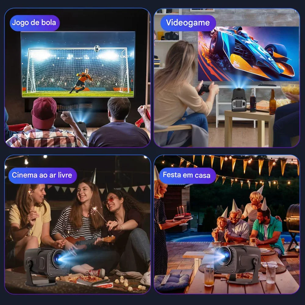 Imagem 5 de 5 do produto Projetor Inteligente Hy320 Pró 5G Smart 4K Wifi 6 Bluetooth 5.0 Android 11