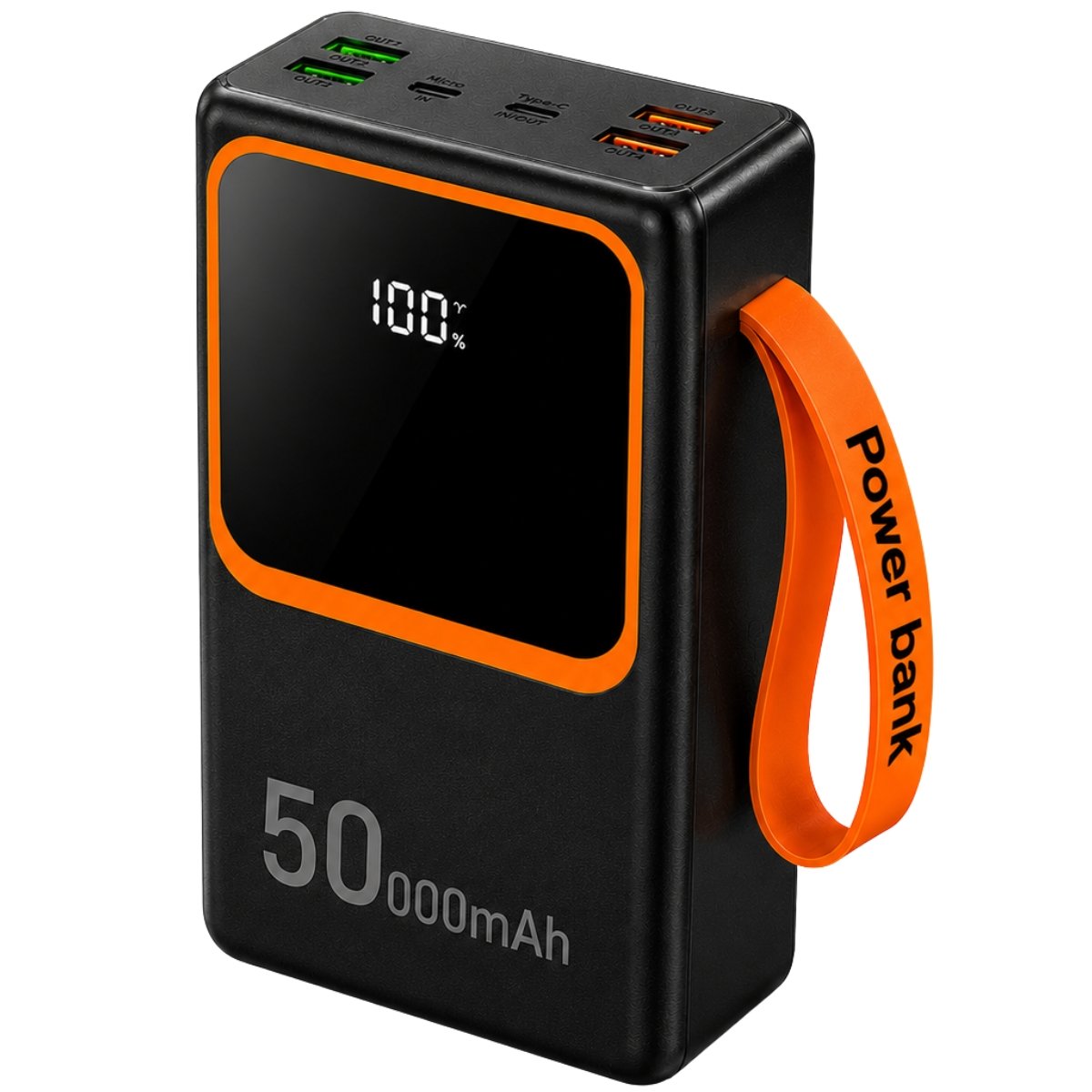 Carregador Power Bank 50000mah 66w Quick Charge Display LED Usb-c Para Celular Tablet Uber Delivery